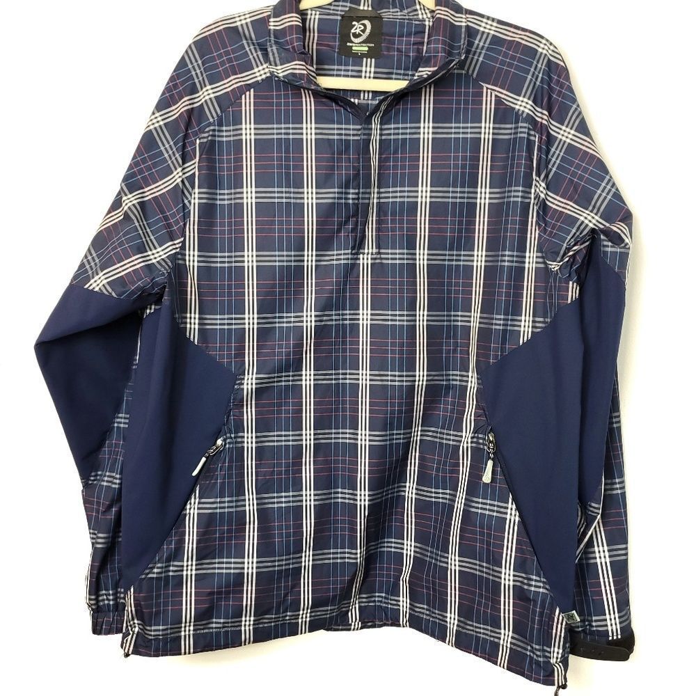 Zero Restriction Tour Series 2R Plaid Windproof Waterproof Pullover Wind Breaker